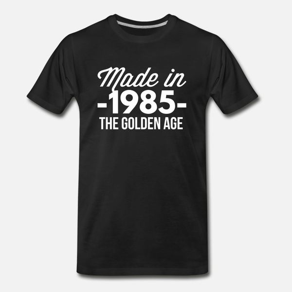 made in 1985 the golden age t shirt men custom 100% cotton size s-3xl kawaii sunlight comical spring autumn letter shirt, White;black
made in 1985 the golden age t shirt men custom 100% cotton size s-3xl kawaii sunlight comical spring autumn letter shirt, White;black