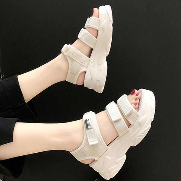 women platform casual sports sandals ankle strap hook loop flat ladies shoes summer comfortable cool girl footwear female 2020, Black
women platform casual sports sandals ankle strap hook loop flat ladies shoes summer comfortable cool girl footwear female 2020, Black
