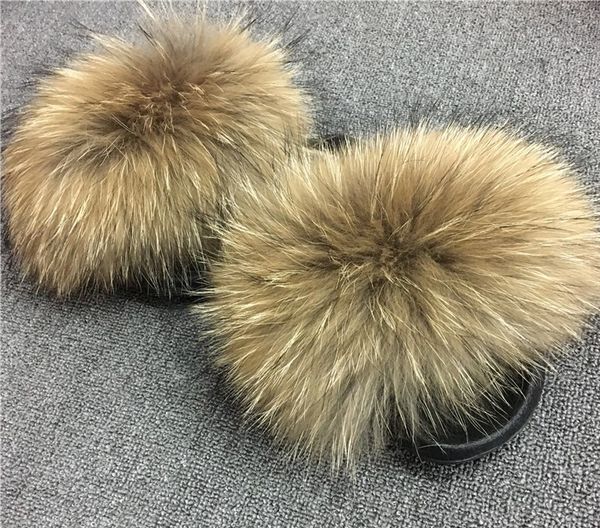 2020fxfurs ladies wear hair slippers outside spring and summer real hair raccoon fur cool drag, Black
2020fxfurs ladies wear hair slippers outside spring and summer real hair raccoon fur cool drag, Black