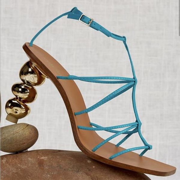 manlinaya brand design women sandals buckle strap narrow band luxury strange style twist ball heel women shoes runway show 2020, Black
manlinaya brand design women sandals buckle strap narrow band luxury strange style twist ball heel women shoes runway show 2020, Black