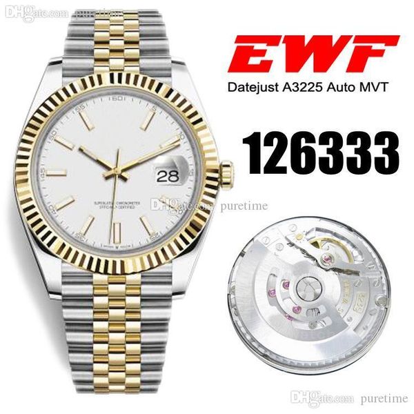 ewf 41 m126333-0003 a3235 automatic mens watch two tone yellow gold fluted bezel white dial stick markers ss jubilee bracelet puretime f06, Slivery;brown
ewf 41 m126333-0003 a3235 automatic mens watch two tone yellow gold fluted bezel white dial stick markers ss jubilee bracelet puretime f06, Slivery;brown