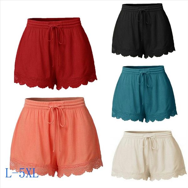 lace elastic waist summer shorts casual women shorts beach wear plus size cotton linen women loose shorts plus size s 5xl, White;black
lace elastic waist summer shorts casual women shorts beach wear plus size cotton linen women loose shorts plus size s 5xl, White;black
