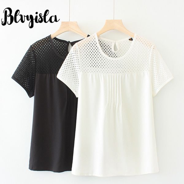4xl oversize chiffon thin hollow out solid black white blouse women plus size shirts patchwork pullover
4xl oversize chiffon thin hollow out solid black white blouse women plus size shirts patchwork pullover