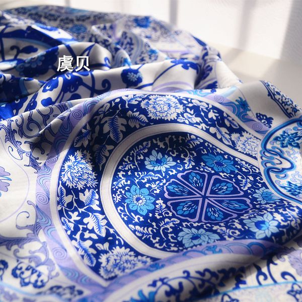 chinese classic blue and white 100% real silk scarf woman shawl natural silk scarves 110x110cm big square bandana wrap for lady, Blue;gray
chinese classic blue and white 100% real silk scarf woman shawl natural silk scarves 110x110cm big square bandana wrap for lady, Blue;gray