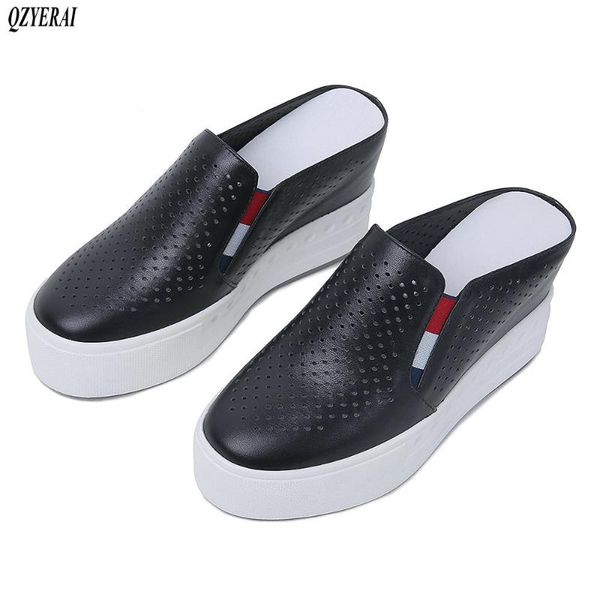 spring summer new style natural leather women's slippers tall slippers sandals breathable women's shoes size 34-40, Black
spring summer new style natural leather women's slippers tall slippers sandals breathable women's shoes size 34-40, Black