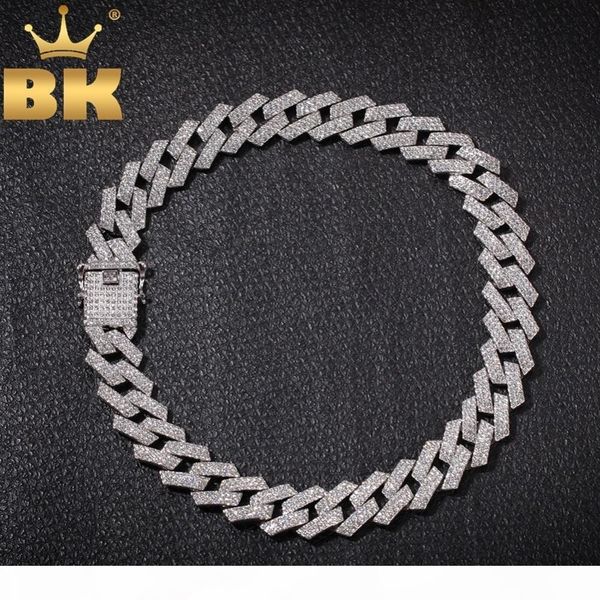 the bling king 20mm prong cuban link chains necklace fashion hiphop jewelry 3 row rhinestones iced out necklaces for men cj191216, Silver
the bling king 20mm prong cuban link chains necklace fashion hiphop jewelry 3 row rhinestones iced out necklaces for men cj191216, Silver
