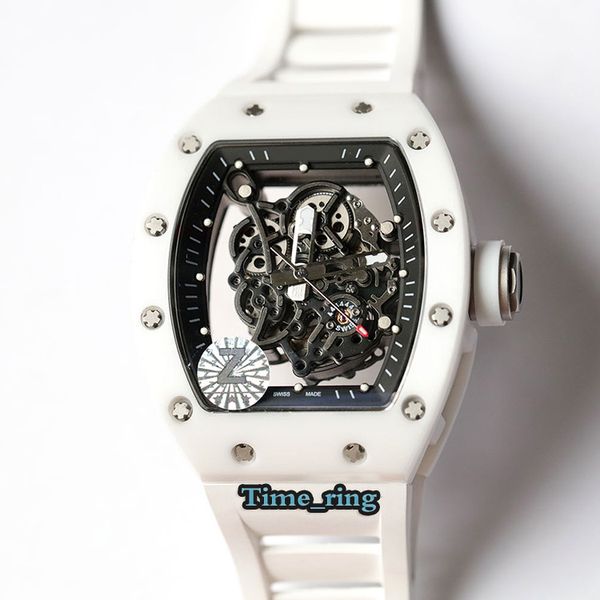 z version rm055 skeleton dial y-tzp ceramics case japan nh automatic movement sapphire rm055 mens watch white rubber strap sport watches, Slivery;brown 
z version rm055 skeleton dial y-tzp ceramics case japan nh automatic movement sapphire rm055 mens watch white rubber strap sport watches, Slivery;brown