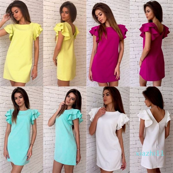 fashion butterfly sleeve straight dress 2020 summer womens backless casual beach mini party club dresses plus size, Black;gray
fashion butterfly sleeve straight dress 2020 summer womens backless casual beach mini party club dresses plus size, Black;gray