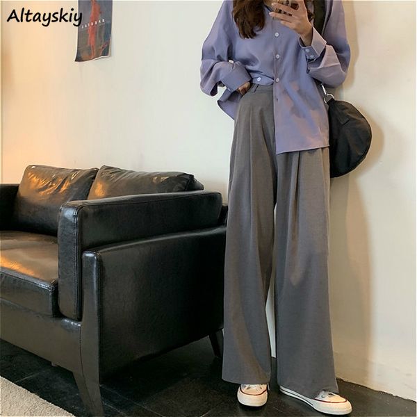 wide-leg pants women bf chic casual stylish simple business vintage ladies full length trousers ins all-match fashion femme pant, Black;white
wide-leg pants women bf chic casual stylish simple business vintage ladies full length trousers ins all-match fashion femme pant, Black;white