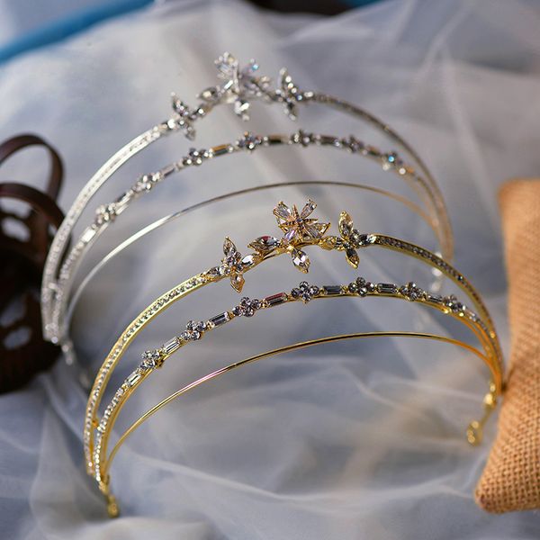 princess zircon crystal bridal crowns tiara bride headband wedding diadem queen crown wedding hair accessories, Golden;silver 
princess zircon crystal bridal crowns tiara bride headband wedding diadem queen crown wedding hair accessories, Golden;silver