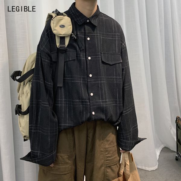 legible 2020 autumn plaid shirt mens office harajuku casual shirts male long sleeve oversize clothes, White;black
legible 2020 autumn plaid shirt mens office harajuku casual shirts male long sleeve oversize clothes, White;black
