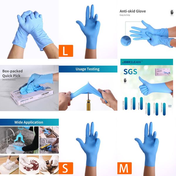 disposable gloves, blue&white nitrile powder latex textured anti-skid food grade gl sz3a1
disposable gloves, blue&white nitrile powder latex textured anti-skid food grade gl sz3a1