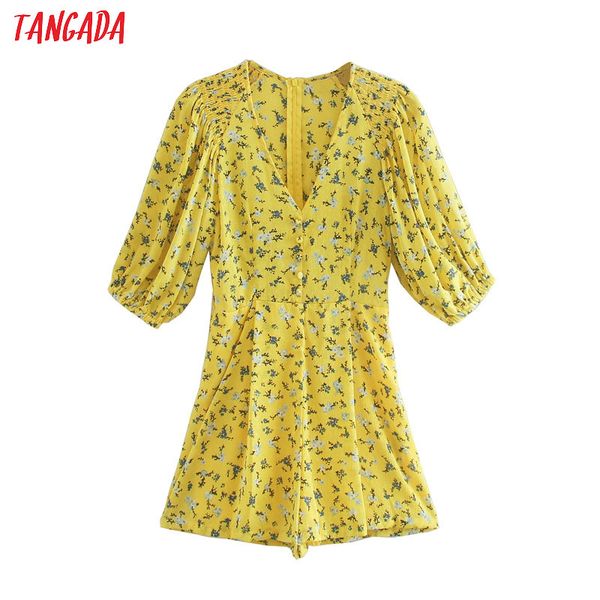 tangada women vintage v neck floral playsuits pleated short sleeve back zipper rompers ladies casual chic jumpsuits 3h70, Black;white
tangada women vintage v neck floral playsuits pleated short sleeve back zipper rompers ladies casual chic jumpsuits 3h70, Black;white
