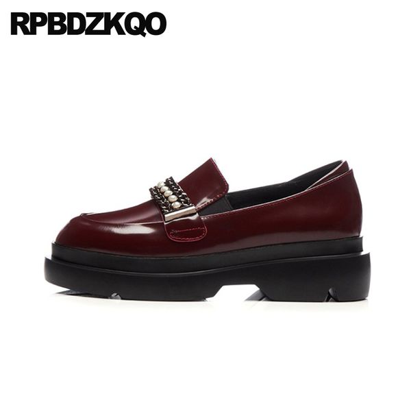 creepers platform shoes thick sole footwear black loafers genuine leather designer women fashion red wine elevator slip on flats
creepers platform shoes thick sole footwear black loafers genuine leather designer women fashion red wine elevator slip on flats