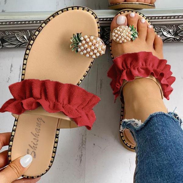outdoor women slipper bohemian style pineapple pearl flat toe casual shoes beach sandals ladies shoes platform sandalias #0729, Black
outdoor women slipper bohemian style pineapple pearl flat toe casual shoes beach sandals ladies shoes platform sandalias #0729, Black