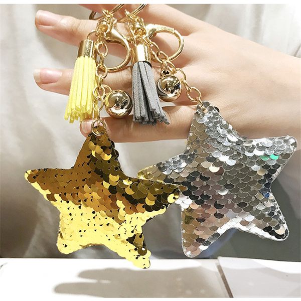 keychains star tassel keychain glitter sequins key chain gifts for women llaveros mujer car handbag accessories ring chaveiro k02, Silver
keychains star tassel keychain glitter sequins key chain gifts for women llaveros mujer car handbag accessories ring chaveiro k02, Silver