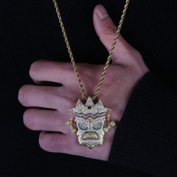 iced out uka mask solid pendant necklace men's micro paved hip hop gold silver color bling charm chains jewelry
iced out uka mask solid pendant necklace men's micro paved hip hop gold silver color bling charm chains jewelry