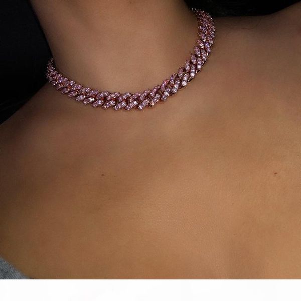 pink girl women jewelry micro pave pink cz miami cuban link chain choker necklace female hip hop jewelry fashion, Silver
pink girl women jewelry micro pave pink cz miami cuban link chain choker necklace female hip hop jewelry fashion, Silver