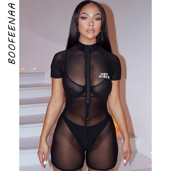 women's jumpsuits & rompers boofeenaa reflective letter black mesh fitted romper women playsuit see through zipper bodycon jumpsuit sho, Black;white
women's jumpsuits & rompers boofeenaa reflective letter black mesh fitted romper women playsuit see through zipper bodycon jumpsuit sho, Black;white