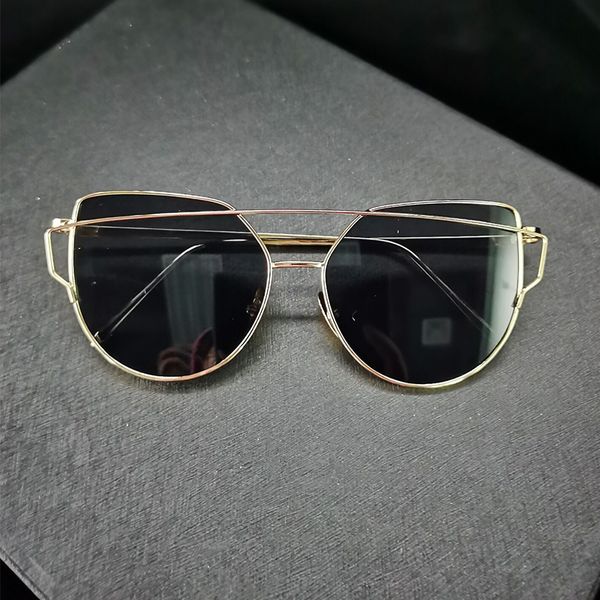 sunglasses cat eye women men double beam design vacation style vintage metal frame black classic coating reflective mirror, White;black
sunglasses cat eye women men double beam design vacation style vintage metal frame black classic coating reflective mirror, White;black