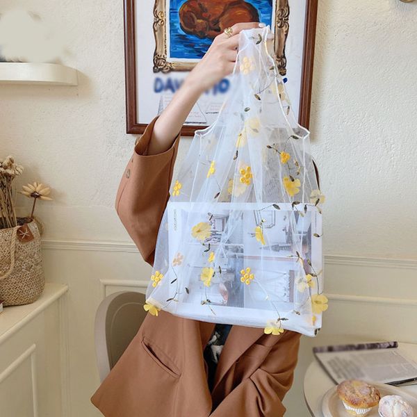 женщины transparent tote двойные органза пряжа ткань сумка вышивка цветы сумки высокого качества eco хозяйственная сумка кошельки для девоче
женщины transparent tote двойные органза пряжа ткань сумка вышивка цветы сумки высокого качества eco хозяйственная сумка кошельки для девоче
