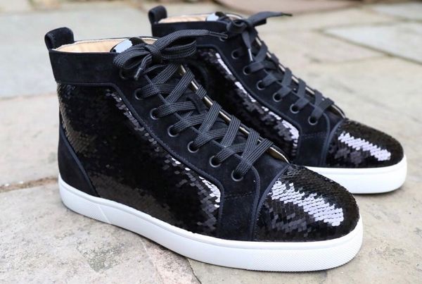 high sequins leather orlato casual flat,designer red bottom sneakers women men fashion wedding dress skateboard walking shoes eu35-47, Black
high sequins leather orlato casual flat,designer red bottom sneakers women men fashion wedding dress skateboard walking shoes eu35-47, Black