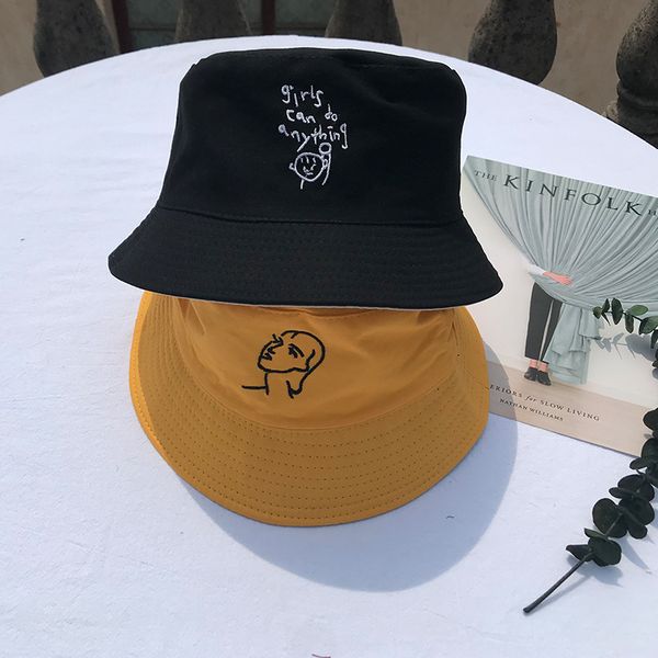 bucket hats women double-sided wear solid folding letter embroidered fisherman hat japanese style all-match fashion, Blue;gray
bucket hats women double-sided wear solid folding letter embroidered fisherman hat japanese style all-match fashion, Blue;gray