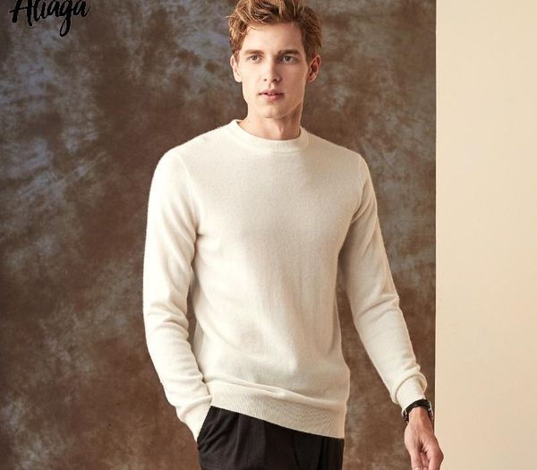 10 colors 100% goat cashmere sweater men pullovers knitted business basic crew neck autumn soft jumpers oversized knitwear, White;black
10 colors 100% goat cashmere sweater men pullovers knitted business basic crew neck autumn soft jumpers oversized knitwear, White;black