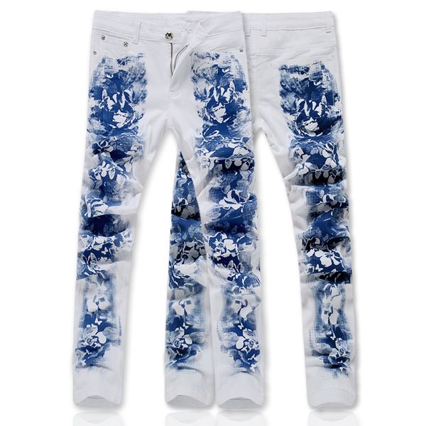 men's jeans 2021 arrival style fashion white youth personality stretch trousers ink printed pants size 28-34, Blue
men's jeans 2021 arrival style fashion white youth personality stretch trousers ink printed pants size 28-34, Blue