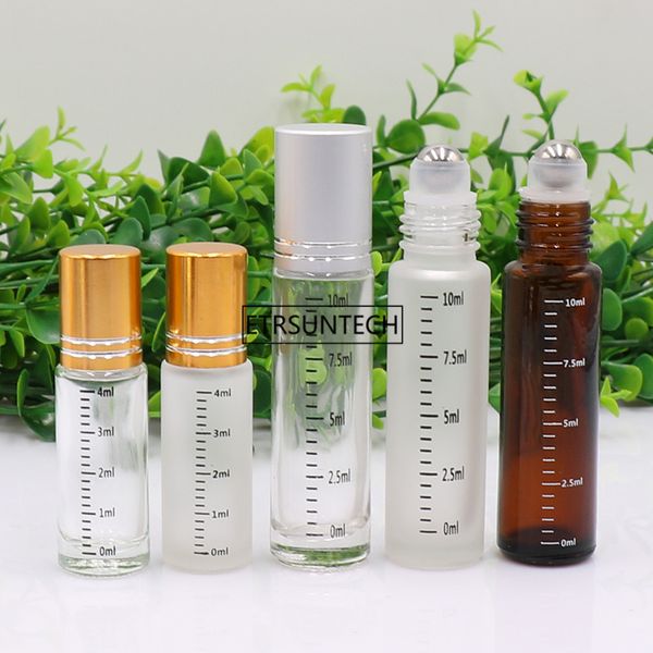 100pcs 4ml 10ml glass roll on bottles essential oil vials empty refillable perfume bottle with scale f3532
100pcs 4ml 10ml glass roll on bottles essential oil vials empty refillable perfume bottle with scale f3532