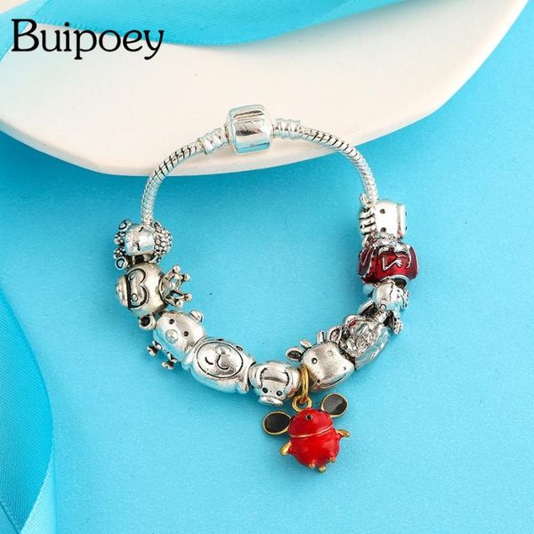 buipoey cute animal cow snake horse sheep chicken dog pig beaded red rat charm bracelets for kids children's bracelet, Golden;silver
buipoey cute animal cow snake horse sheep chicken dog pig beaded red rat charm bracelets for kids children's bracelet, Golden;silver