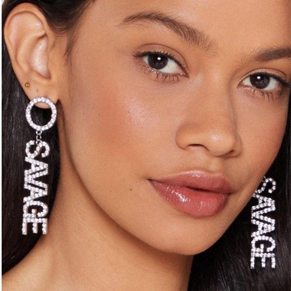 european and american brand designer new diamond letter earrings savage mesh red with tide brand long earrings, Golden
european and american brand designer new diamond letter earrings savage mesh red with tide brand long earrings, Golden