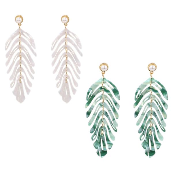 women's long leaf dangle earrings bohemian beach fashion plant earring jewelry exaggerated pendant earrings 2 pairs, Silver
women's long leaf dangle earrings bohemian beach fashion plant earring jewelry exaggerated pendant earrings 2 pairs, Silver