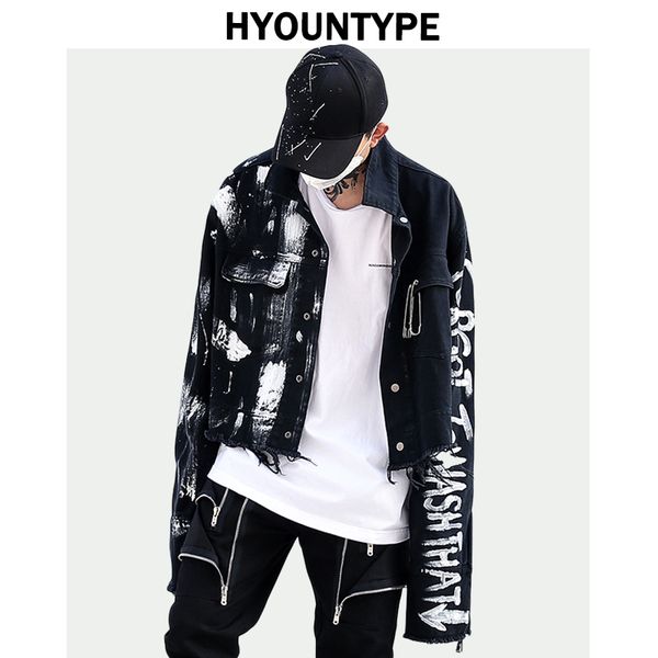 designer irregular hand painted ripped denim jacket coat mens hip hop autumn outerwear fashion black jean streetwear jackets, Black;brown
designer irregular hand painted ripped denim jacket coat mens hip hop autumn outerwear fashion black jean streetwear jackets, Black;brown