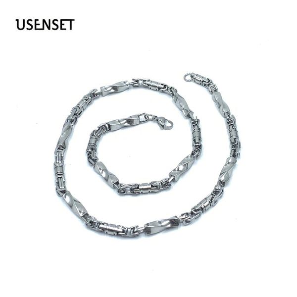 new charm byzantine necklace for men 304 stainless steel long cuban link geometric chains new style jewelry, Silver
new charm byzantine necklace for men 304 stainless steel long cuban link geometric chains new style jewelry, Silver