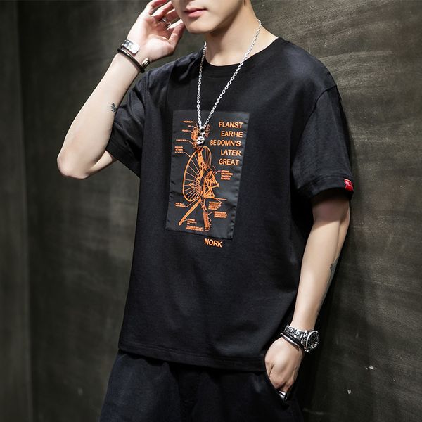 summer t-shirt men's short sleeve 2020 new fashion brand trendy half sleeve men's summer cotton t-shirt clothes, Black;white
summer t-shirt men's short sleeve 2020 new fashion brand trendy half sleeve men's summer cotton t-shirt clothes, Black;white