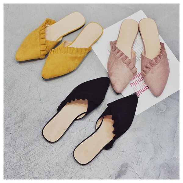 flat slippers women women shoes slip on flat mules fashion ruffles ladies shoes fabric platform loafer flip flop 35-39, Black
flat slippers women women shoes slip on flat mules fashion ruffles ladies shoes fabric platform loafer flip flop 35-39, Black