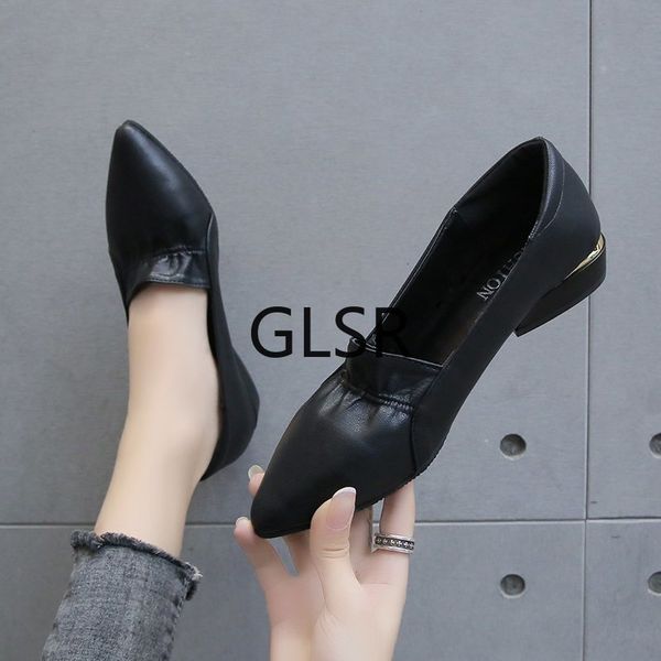 spring and autumn 2020 new pointed women's shoes thick heel shallow mouth soft surface single shoes female wild soft sole, Black
spring and autumn 2020 new pointed women's shoes thick heel shallow mouth soft surface single shoes female wild soft sole, Black