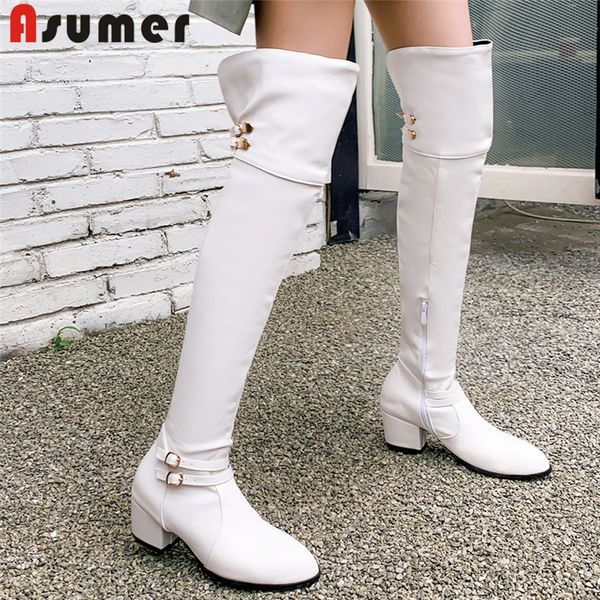 boots asumer 2021 fashion over the knee women zip buckle square heel autumn winter shoes ladies thigh high big size 48, Black
boots asumer 2021 fashion over the knee women zip buckle square heel autumn winter shoes ladies thigh high big size 48, Black