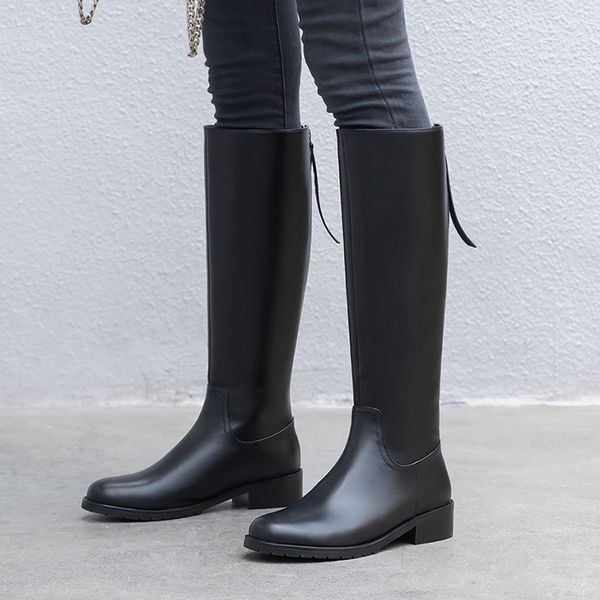 sklfgxzy new autumn/winter women the knee boots genuine leather female boots european brand knight party with size 34- 40, Black 
sklfgxzy new autumn/winter women the knee boots genuine leather female boots european brand knight party with size 34- 40, Black