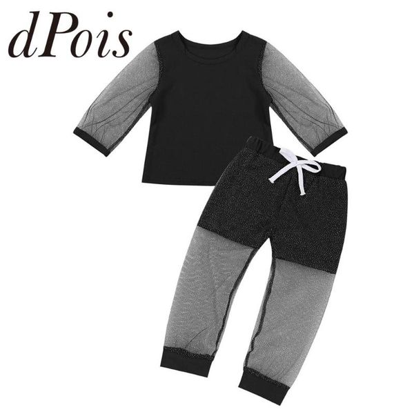 2pcs kids girls tracksuit outfits 3/4 sleeve crop t-shirts with glittery mesh splice pants casual set summer children's suit, Black;blue
2pcs kids girls tracksuit outfits 3/4 sleeve crop t-shirts with glittery mesh splice pants casual set summer children's suit, Black;blue