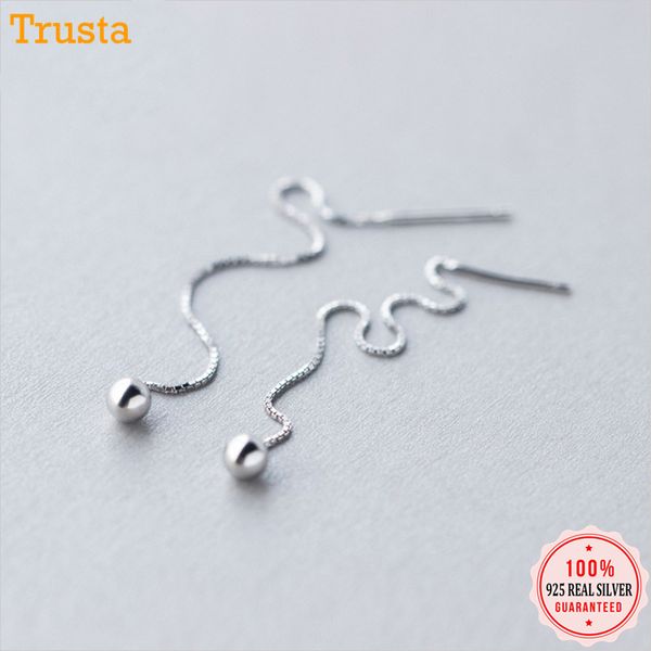 stud trusta 100% 925 sterling silver earrings jewelry drop solid beads ear line linked stick cool style for teen girls women ds1277, Golden;silver
stud trusta 100% 925 sterling silver earrings jewelry drop solid beads ear line linked stick cool style for teen girls women ds1277, Golden;silver