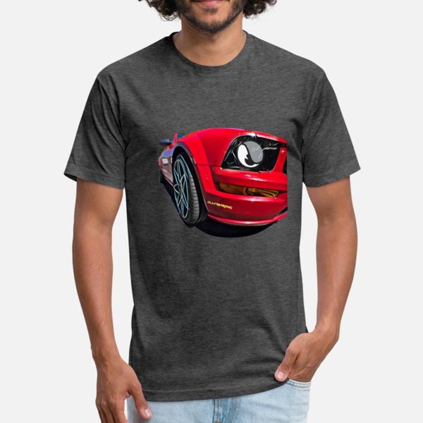 mustanggtcartoon t shirt men create 100% cotton crew neck slim gift basic spring cool shirt