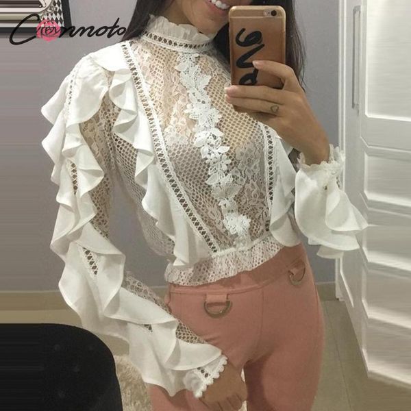 conmoto women fashion hollow out white crop and blouse 2020 autumn winter embroidery ruffle female shirt ladies plus size
conmoto women fashion hollow out white crop and blouse 2020 autumn winter embroidery ruffle female shirt ladies plus size