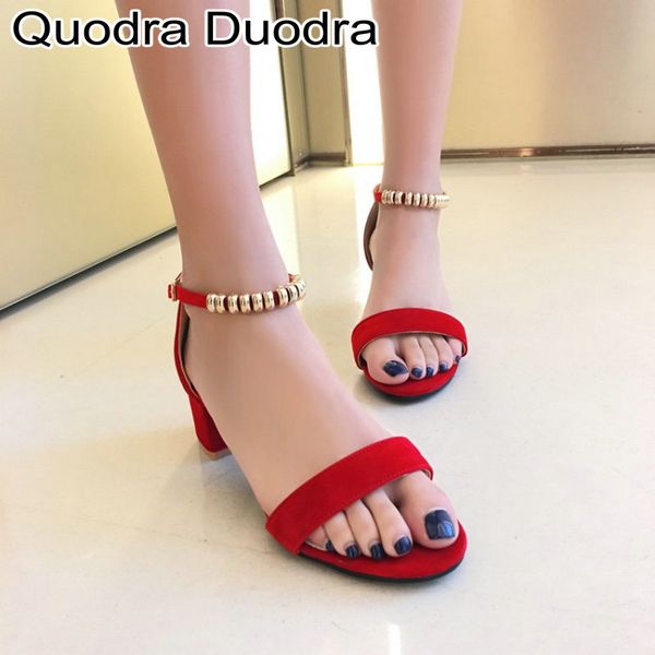 new summer sandals women shoes chunky thick high heels female shoe flock open toe buckle black shoes plus size 33 43 solid red
new summer sandals women shoes chunky thick high heels female shoe flock open toe buckle black shoes plus size 33 43 solid red