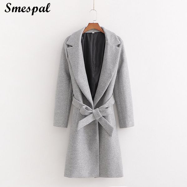 women blazer neck midi wool blends trench jacket coat with belt in gray, Black
women blazer neck midi wool blends trench jacket coat with belt in gray, Black