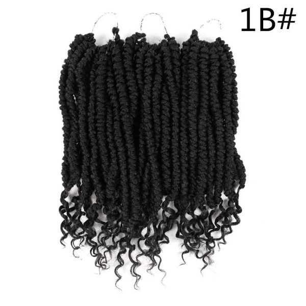 12" pre-twisted bomb spring twist hair passion twists crochet 60g/pc synthetic braiding hair extensions spring twist hair, Black
12" pre-twisted bomb spring twist hair passion twists crochet 60g/pc synthetic braiding hair extensions spring twist hair, Black