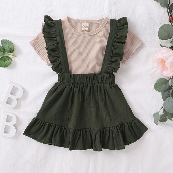 designer sweet infant baby girl clothes short sleeve round neck sets solid t-shirt lace playful strap skirt outfits, Pink;blue
designer sweet infant baby girl clothes short sleeve round neck sets solid t-shirt lace playful strap skirt outfits, Pink;blue