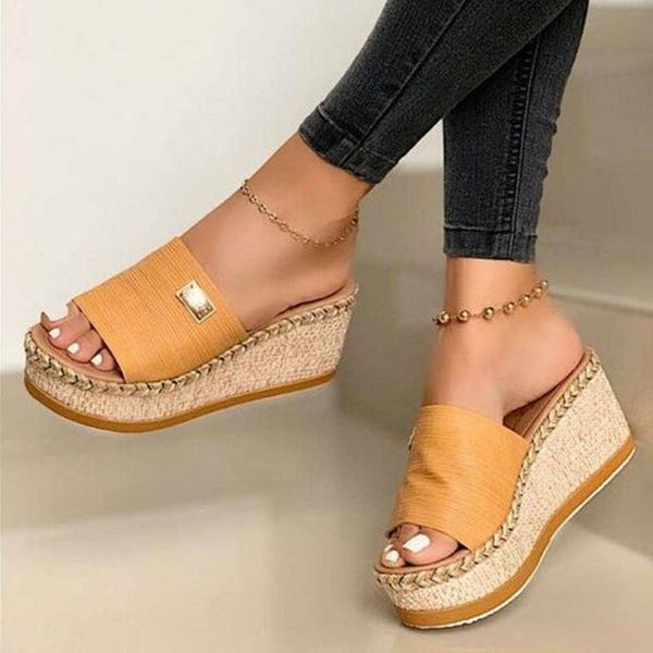 2020 brand summer women wedge slippers platform flip flops soft comfortable new casual shoes outdoor beach sandals ladies slides, Black
2020 brand summer women wedge slippers platform flip flops soft comfortable new casual shoes outdoor beach sandals ladies slides, Black