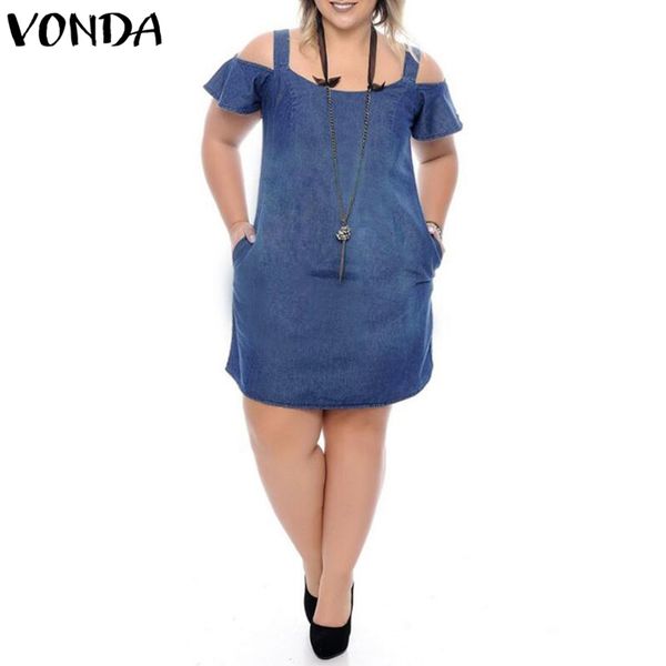 new arrival women denim dress 2020 summer casual loose plus size vestidos ruffles off shoulder short sleeve dresses vonda, White;black
new arrival women denim dress 2020 summer casual loose plus size vestidos ruffles off shoulder short sleeve dresses vonda, White;black